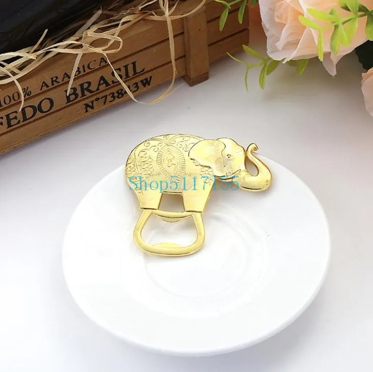 200 шт+ золотые свадебные сувениры и подарок Счастливый золотой слон открывалка для бутылок вина