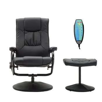 

2019 Ergonomic Design Home Office Recliner Massage Chair Arm Chair Armchair Stool 10 Point Massage Heat Function Computer Desk