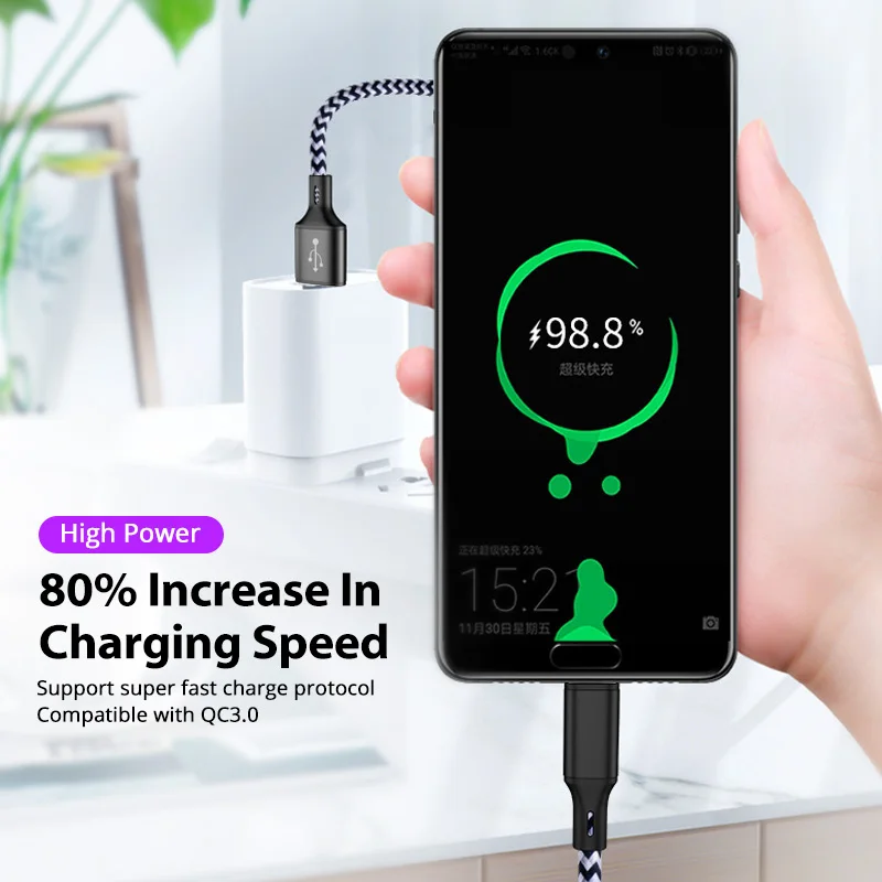 Кабель USB Type C FONKEN 5A Сверхбыстрый зарядный кабель Usb для Huawei Xiaomi Redmi USBC|Кабели