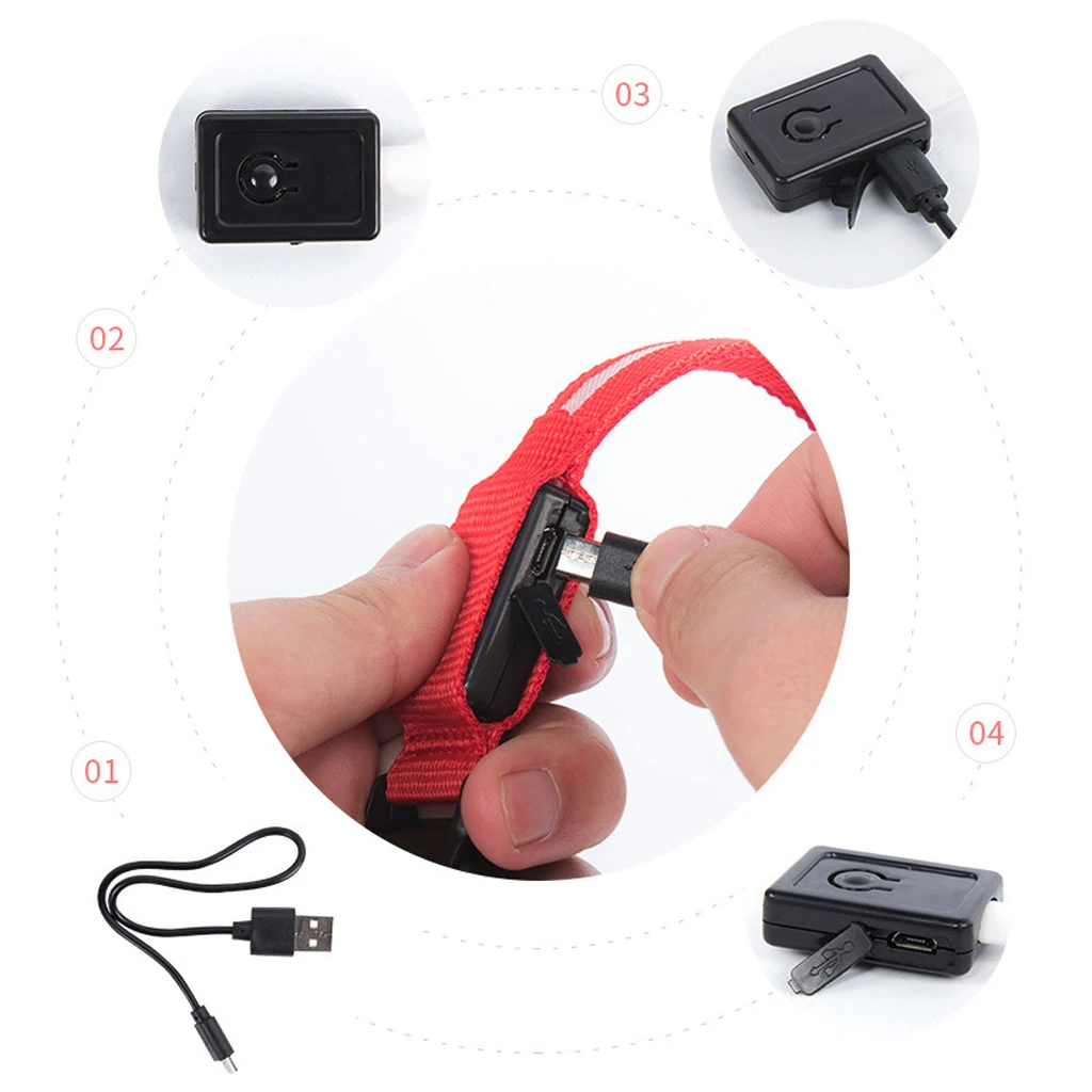 Анти-потеря/Избегайте автомобильной аварии ошейник для собак щенков usb зарядка собачьи ошейники светодиодный продукция для питомцев светодиодный ошейник для собаки