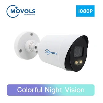

Movols 2MP Colorful Night Vision Security Camera CCTV AHD Outdoor Video Surveillance Camera Analog Waterproof Sony Sensor Camera