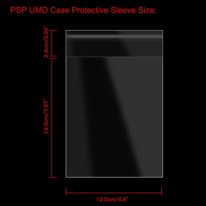 100ks PSP playstation přenosné hra pouzdro resealable rukáv OPP plastový pytle instrukce brožura rukávy pro sony PSP UMD manuál