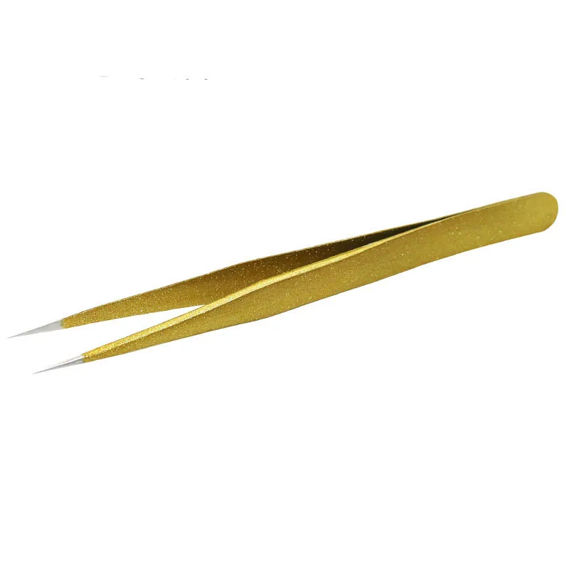 Пинцет для ресниц профессиональный для наращивания ресниц Вспомогательный зажим зажимы нержавеющая сталь пинцет для бровей красота глаз Макияж инструмент - Цвет: Gold Z