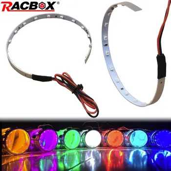 

2pcs LED Multi-color Super Bright 360 Degree SMD Demon LED Halo Rings Kit Devil Eye For All Car 3.0 inch Projector Headlight 12V