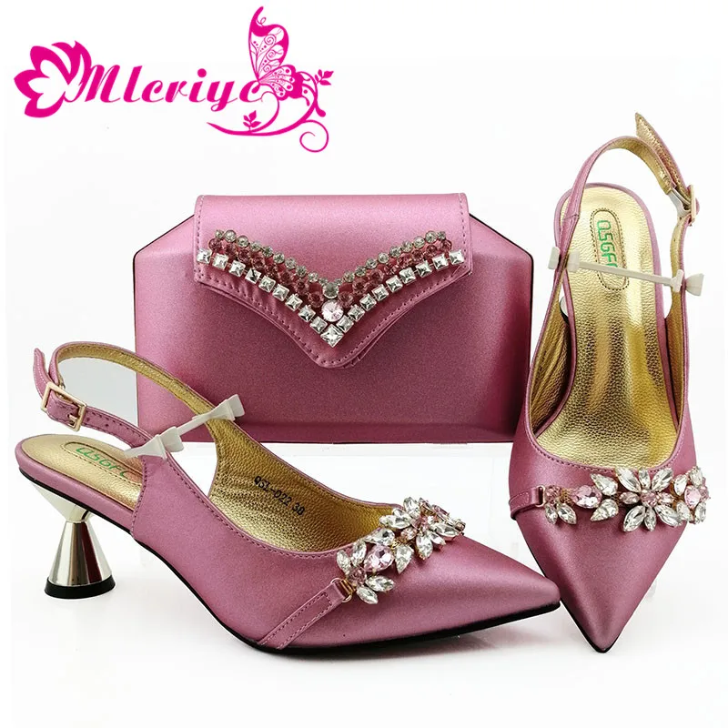 

Latest Design Woman Italian Shoes and Bags Set Italian Matching Shoe and Bag Set for Wedding High Quality Women Shoes High Heel
