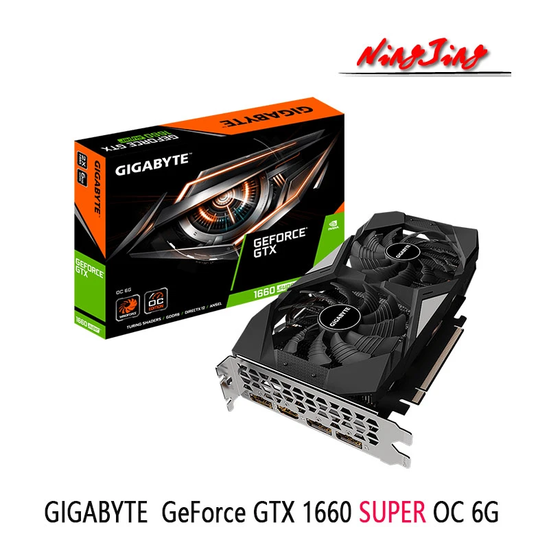 GIGABYTE GeForce GTX 1660 SUPER OC 6G GeForce GTX 1660 1660S 12nm 6G GDDR6 192bit  NEW