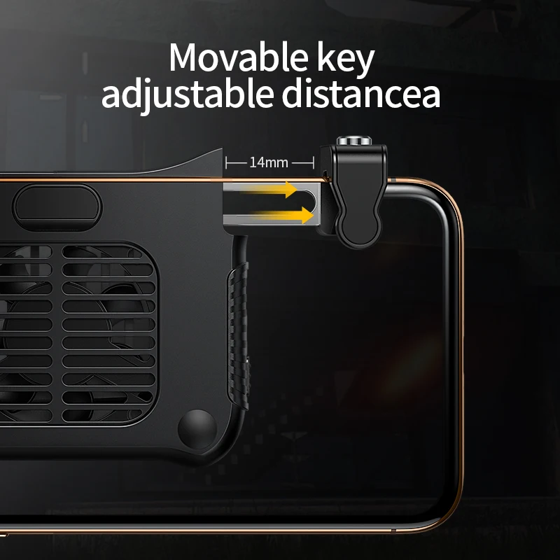 Baseus геймпад джойстик игровой триггер Кнопка огня ручка для PUBG Andriod IOS мобильный телефон игровой шутер контроллер и кулер вентилятор