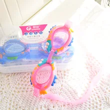 Стиль, детские плавательные очки, водонепроницаемые, противотуманные, высокое разрешение, для мальчиков и девочек, милые, анти-УФ, очки с рыбками, подлинный продукт