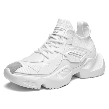 

Men's shoes 2019 new wild dad shoes male ins tide shoes trend sports Hong Kong style increased white shoes