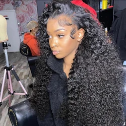 Water Wave Lace Front Wig Full Lace Front Human Hair Wigs For Black Women 30 32 Inch HD Wet And Wavy 13x4 13x6 Wave Frontal Wig