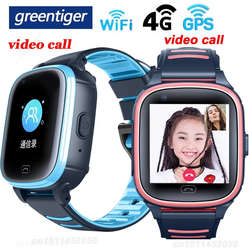 Greentiger A80 4G Детские Смарт часы GPS WiFi SOS Видеозвонок IP67 водонепроницаемая камера