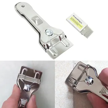 

Multifunction glass & ceramic hob scarper knife cleaner with 5 spare blades Kitchen Oven Chimney Cooktop Tools Utility squeegee