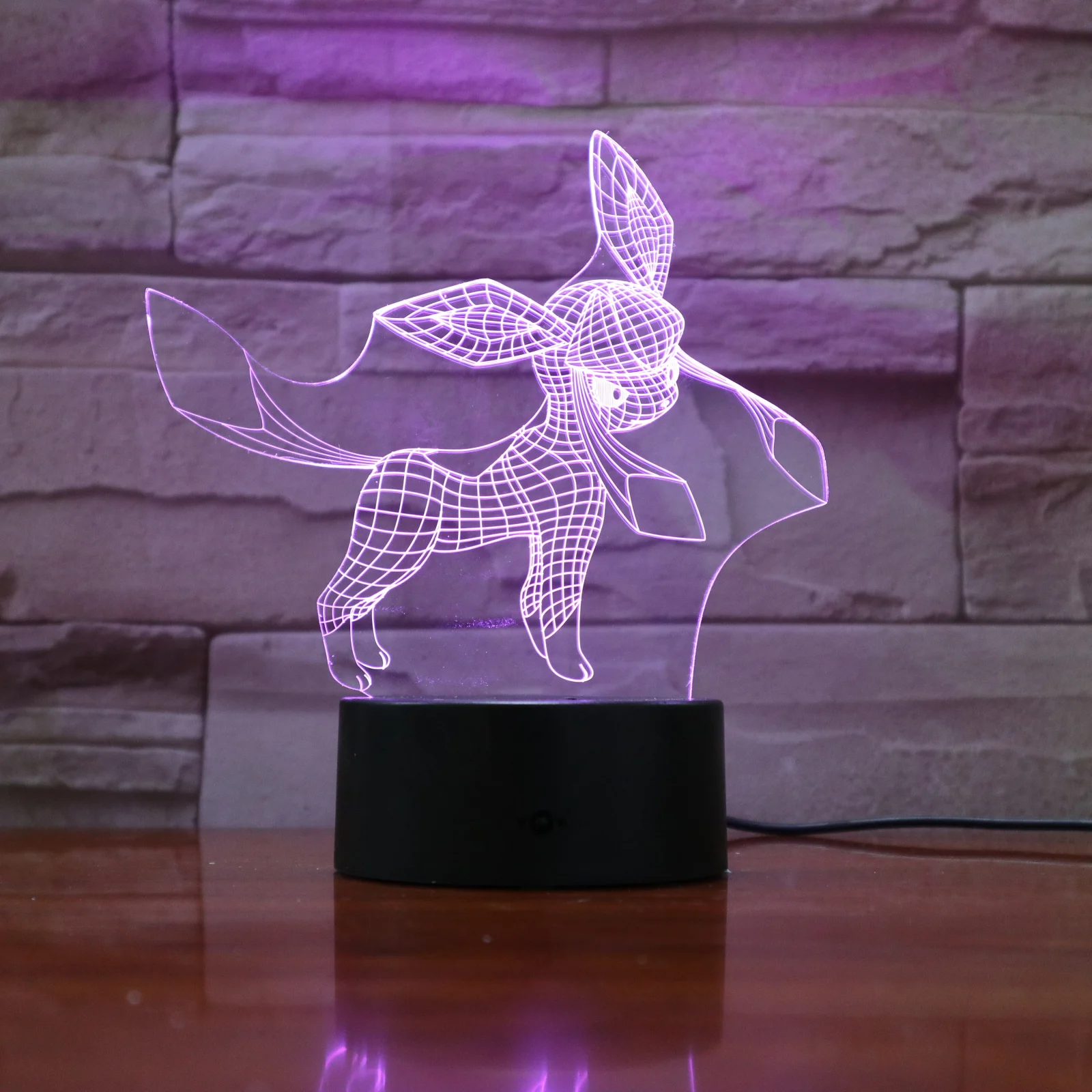 Pokemon Go Sylveon рисунок детский Ночной светильник светодиодный сенсорный датчик батарея ночной Светильник праздничный подарок атмосфера Usb 3d лампа Eevee family - Испускаемый цвет: Glaceon