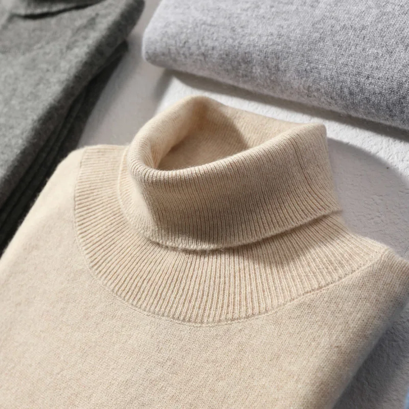 ^*Best Offers Wool Sweater Men Winter Clothes 2020 Brand Cashmere Turtleneck Pullover Man Casual Warm Pull Homme Mens Sweater MR1902