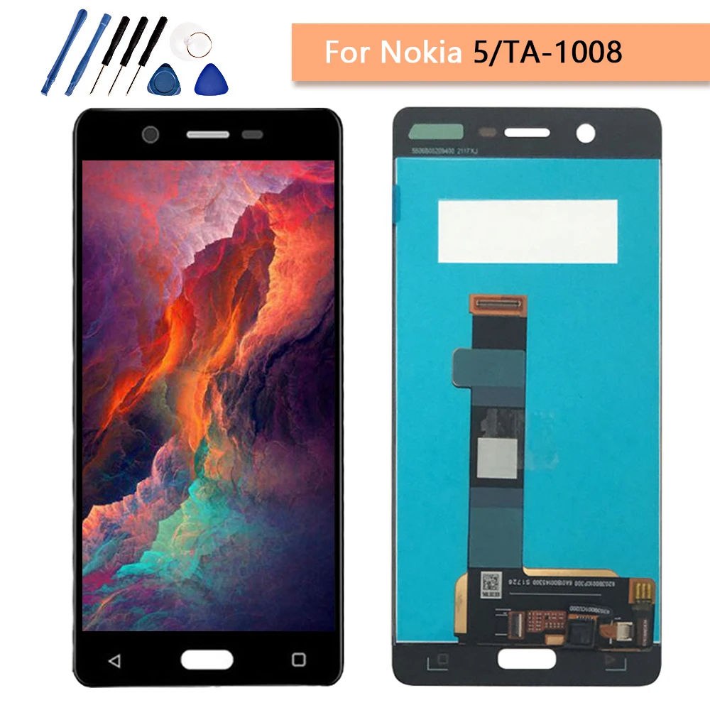 5.2&quotFor Nokia 5 LCD lcd Display TA-1024 TA-1027 TA-1044 TA-1053 N5 Touch Screen Digitizer Assembly TA-1008 TA-1030 For nokia | Мобильные