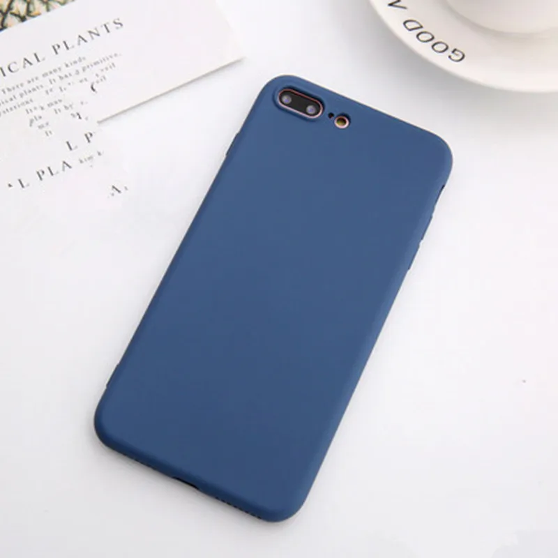 Синий Чехол для телефона ярких цветов s для iPhone 6 S X, мягкий силиконовый милый чехол для iPhone 8, 7 Plus, 11 Pro, XS, чехол для MAX XR, ТПУ, чехол-накладка, Fundas - Цвет: Синий