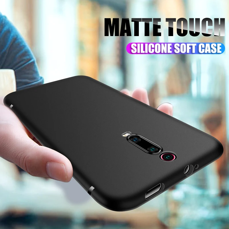 Matte Silicone Case For Xiaomi Redmi Note 4 4x 5 6 7 8 Pro Solid Color TPU Soft Back Cover Mi 9t K20 Slim |