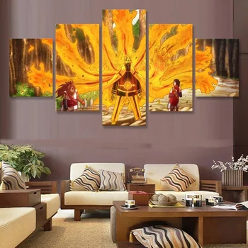 

Modern Wall Art Canvas Paintings 5 Pieces Japan Anime Character Pictures Prints Home Decor Poster For Living Room Modular Frame