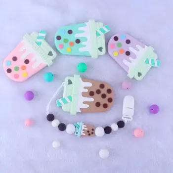 

High Quality Baby Teether Tooth Gel Pacifier Chain Set Baby Silicone Nipple Clip For 3 Months Or More Baby