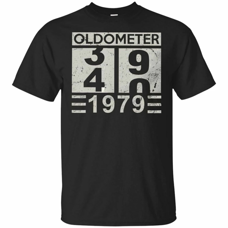 

Mens Oldometer 39-40 1979 Shirt 40Th Birthday Funny Gift T-Shirt Tops Tee Tee Shirt