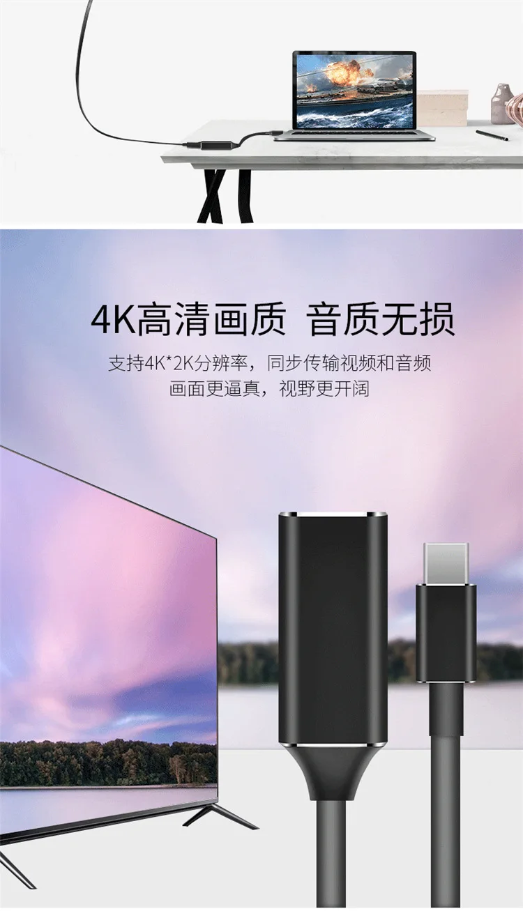 Usb type C HDMI кабель адаптер 4K type-C к HDMI концентратор адаптер для мобильного телефона и ноутбука компьютер type-C HDMI