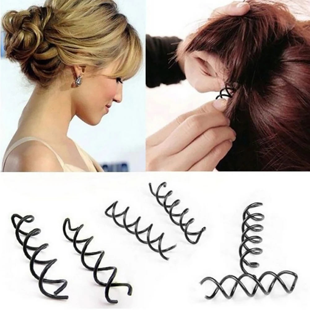 12Pcs Metal Spiral Spin Screw Pin Clip Hairpin Lady Twist Hair Clip Accessories