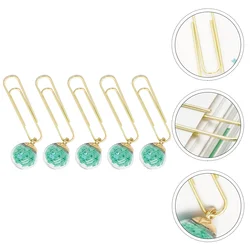 Trombone scolaire 5 pièces, Clips en forme de trombone, marqueur de Page de Note 