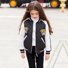 Бейсбольная куртка для девочек; зимнее пальто из плотного хлопка; теплая детская одежда; стиль; пальто для больших мальчиков; пальто для детей от 12 до 15 лет