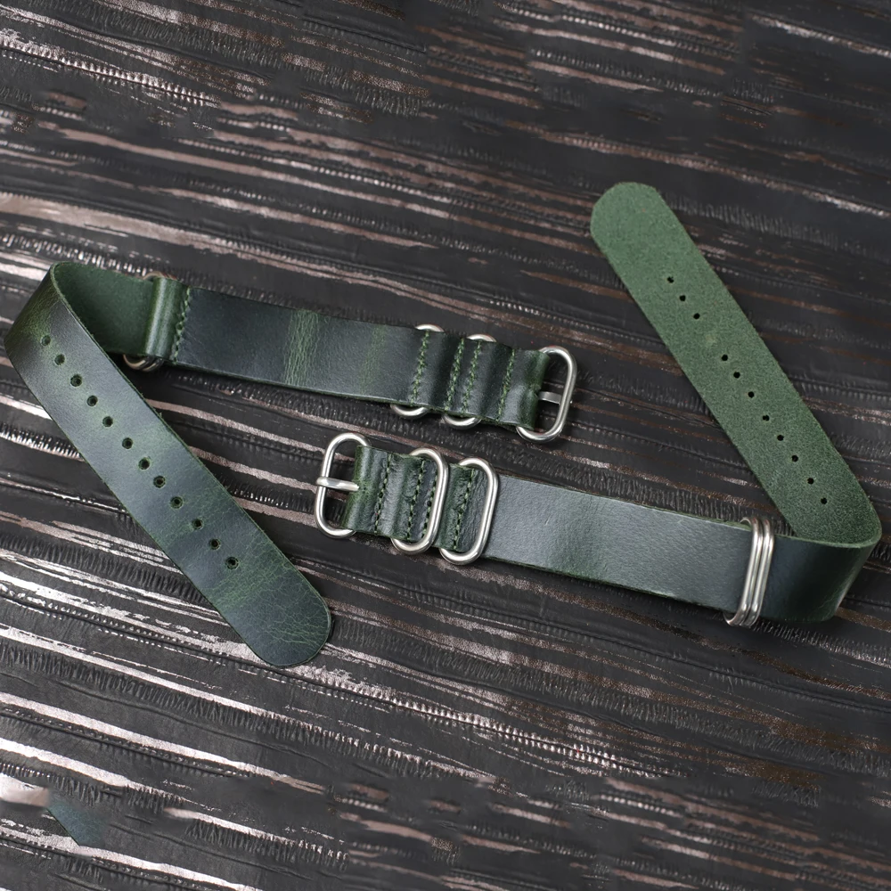 Premium Leather Watch Strap - Adjustable Replacement Band