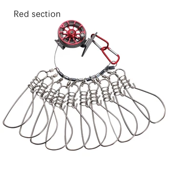 

Kit Fishing Lock Set Portable Stainless Steel Reel Live Fish Fixing Buckles Clip