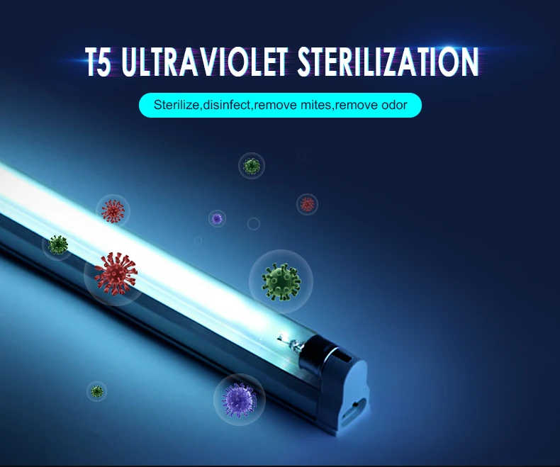 T5 8 Вт 6 Вт Светодиодный УФ-светильник кварцевый ультрафиолетовый УФ-светильник бактерицидный стерилизатор UVC черный светильник 110 В 220 В озоновый фильтр