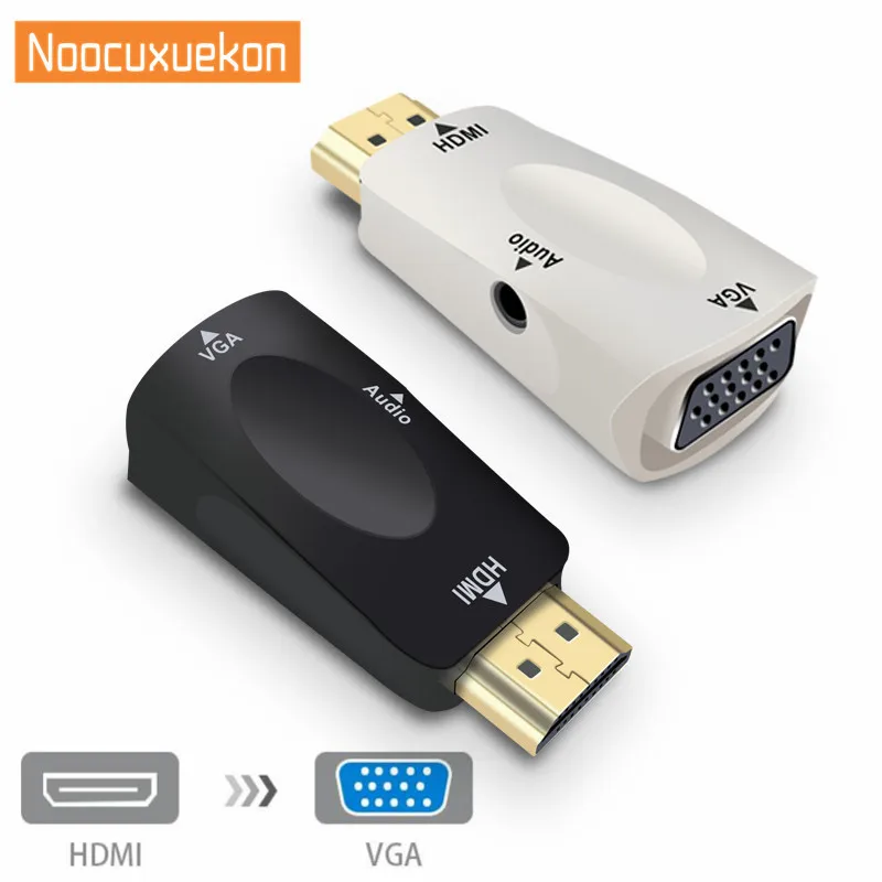 Переходник с HDMI на VGA кабель аудио кабелем поддержка HD 1080P для ПК ноутбука в