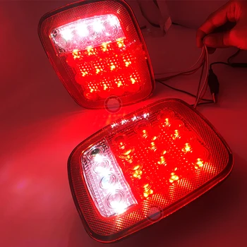 

2x Waterproof Durable Car Truck LED RearTail Light Warning Light Rear Lamp for Jeep Wrangler TJ CJ YJ JK Truck Trailer Caravans.