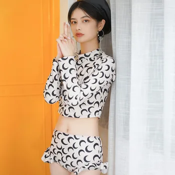 

Women's Swimwear Fused Swimsuit With Push Up Separate Swimsuits Swim Suits Bikini For Women 2019 Super Split Thin Hot Long