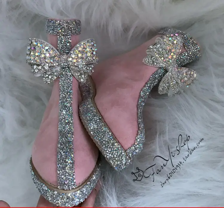 Snow boots rhinestone bow sweet fashion pointed inside increased snow boots