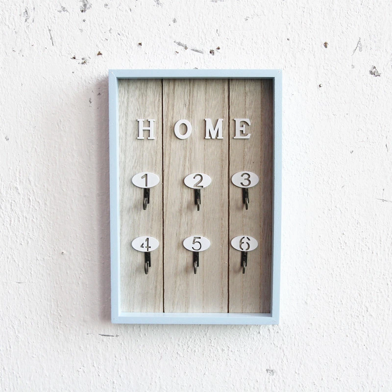 Multi-purpose Home Wall Decor Handmade Wooden key Hook Cargo Storage Box Wall Coat Keys Bags Clothes Hanging Hook Storage Holder