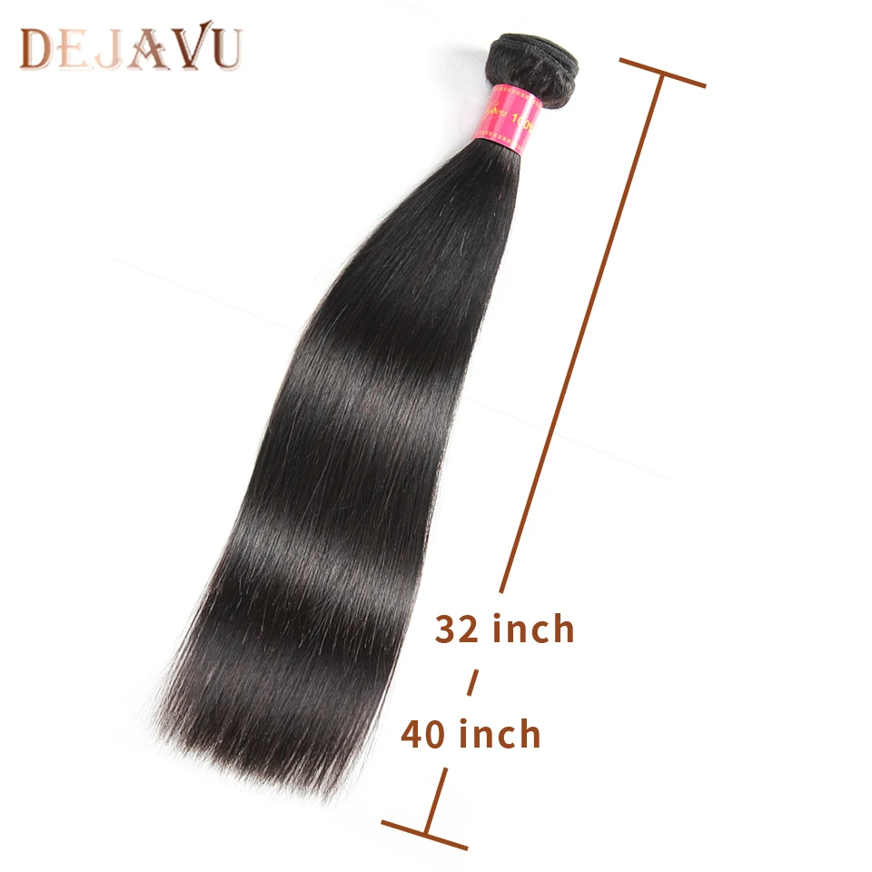 

DEJAVU Straight Extensions Malaysia 100% Human Hair Weave Bundles 8-40 Inch Remy Natural Color Bundles 1 Piece Free shipping