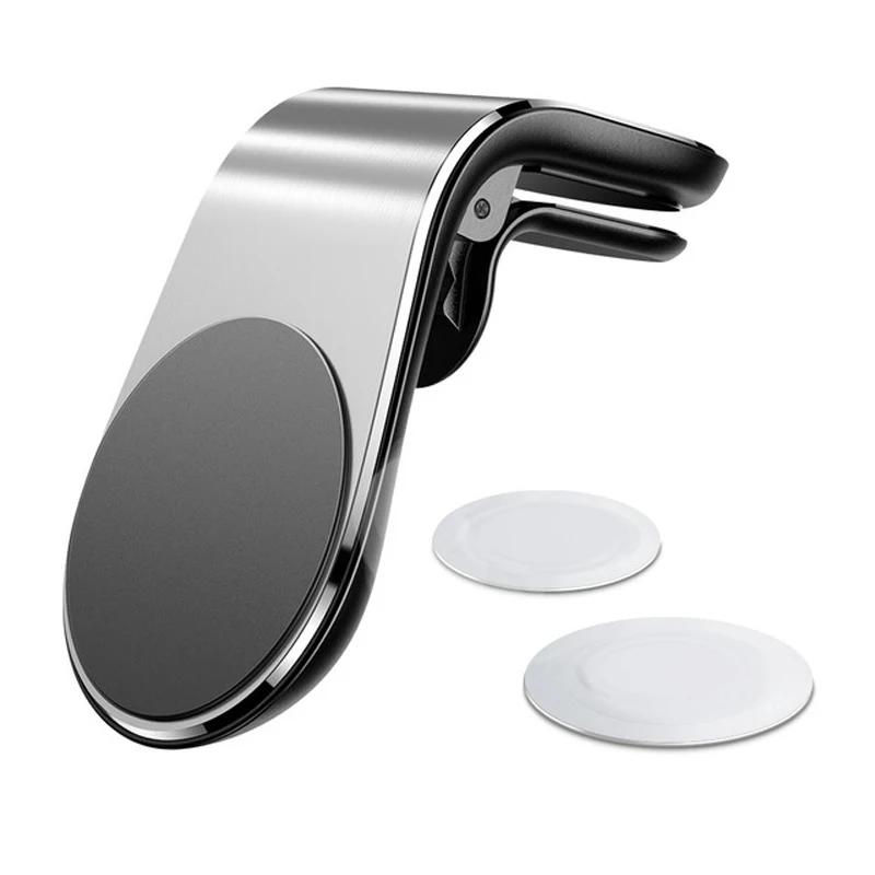 Магнитный держатель для телефона Xiaomi Pocophone F1 huawei, Автомобильный gps Держатель на вентиляционное отверстие, Магнитная подставка для сотового телефона, держатель для iPhone 7 samsung - Цвет: Silver