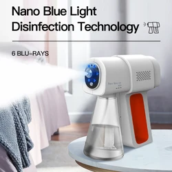Novo 380ml sem fio elétrico desinfetante pulverizador de indução do corpo humano nano atomização desinfecção pistola para escritório em casa