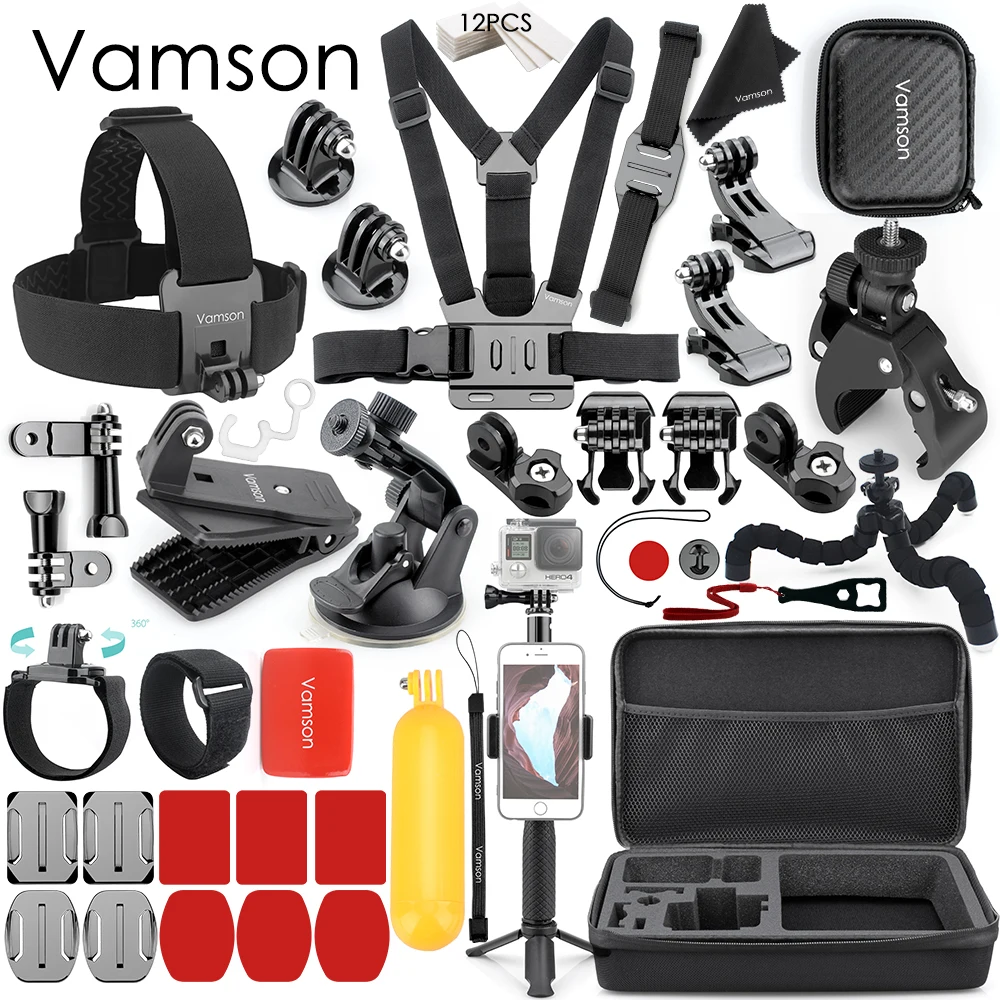 VS153D Vamson аксессуары для GoPro Hero 8 7 6 5 нагрудный ремень мотоциклетный зажим Коллекционная коробка для Xiaomi Yi 4K для SJCAM для Eken VS153C - Цвет: VS153D