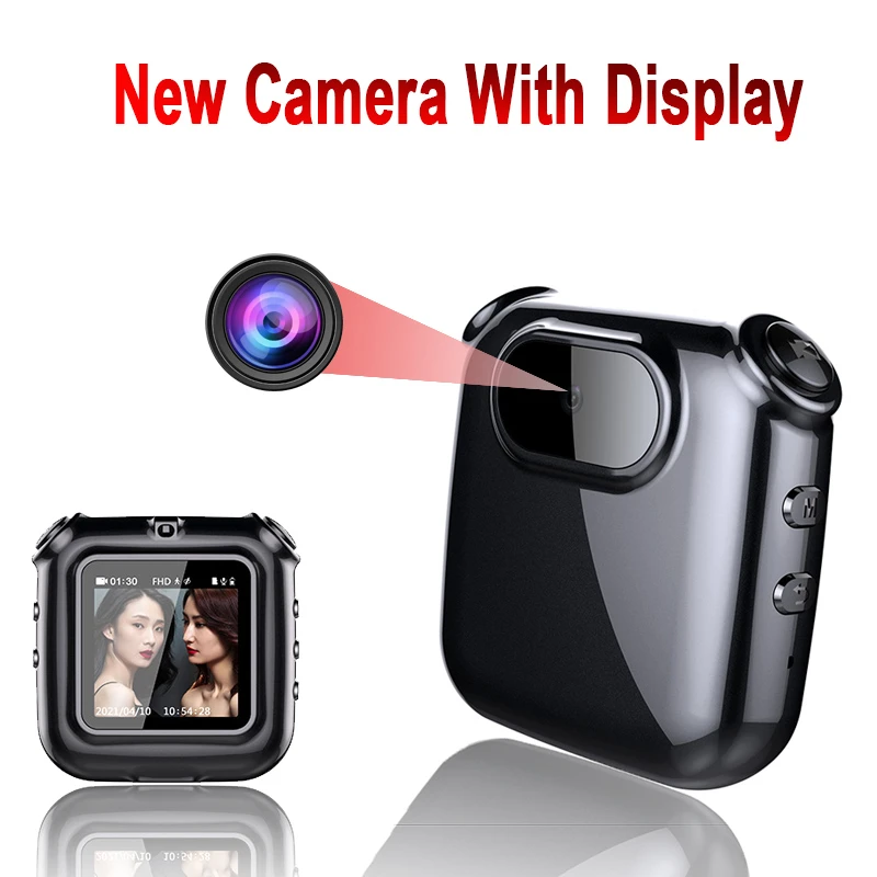 2021 NEW Mini Camera With Display Screen Video Audio Voice Recorder 1080P FHD Clip Camcorder Small Body Cam camcorder camera