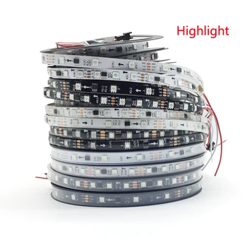 

Highlight Led WS2811 RGB Led Strip Light Addressable 30/60Leds/m Led Pixels External 1 IC Control 3Leds DC12V