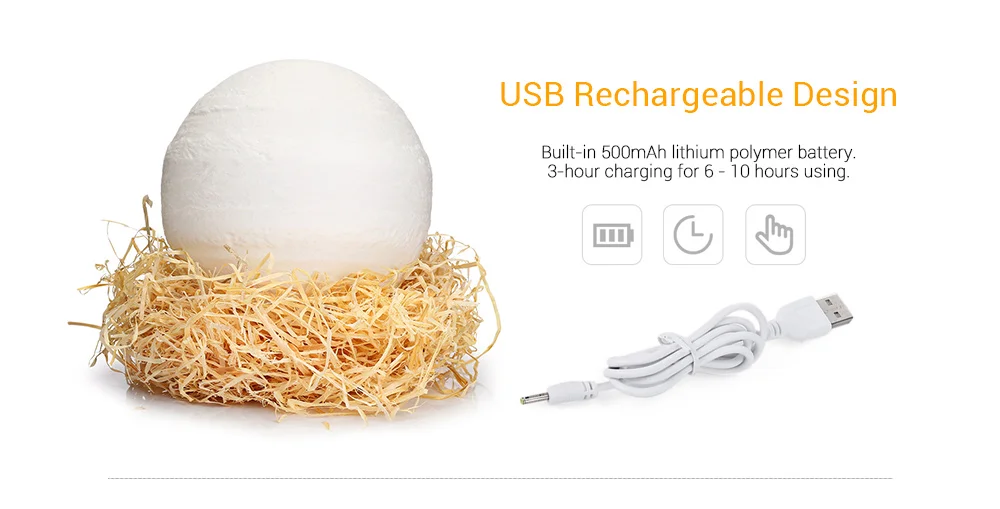 3D Printing Planet Light Night Lamp Remote Control for Bedroom Office