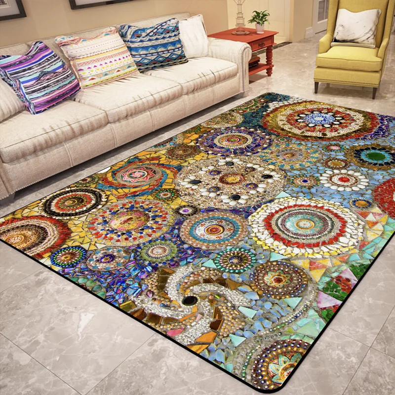 Новый домашний ретро ковер в богемном стиле персидский этнический 3D с принтом