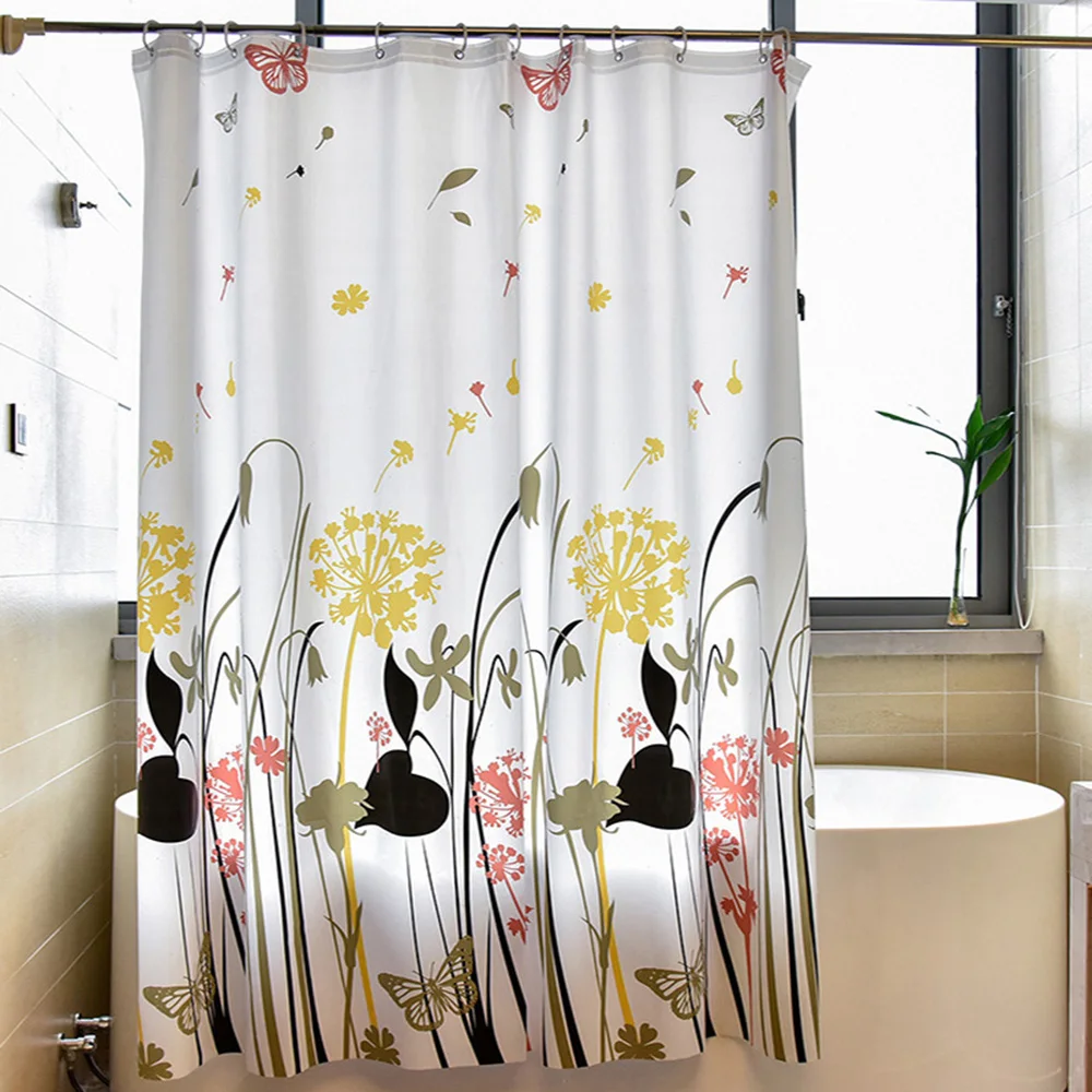 Одуванчик узор занавеска для душа коврик декоративный Водонепроницаемый полиэстер ткань ванная комната шторы набор домашний декор для ванной