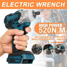 

18V Cordless Electric Screwdriver Brushless Impact Wrench Power Tool Rechargeable Drill Driver for Makita Li Battery