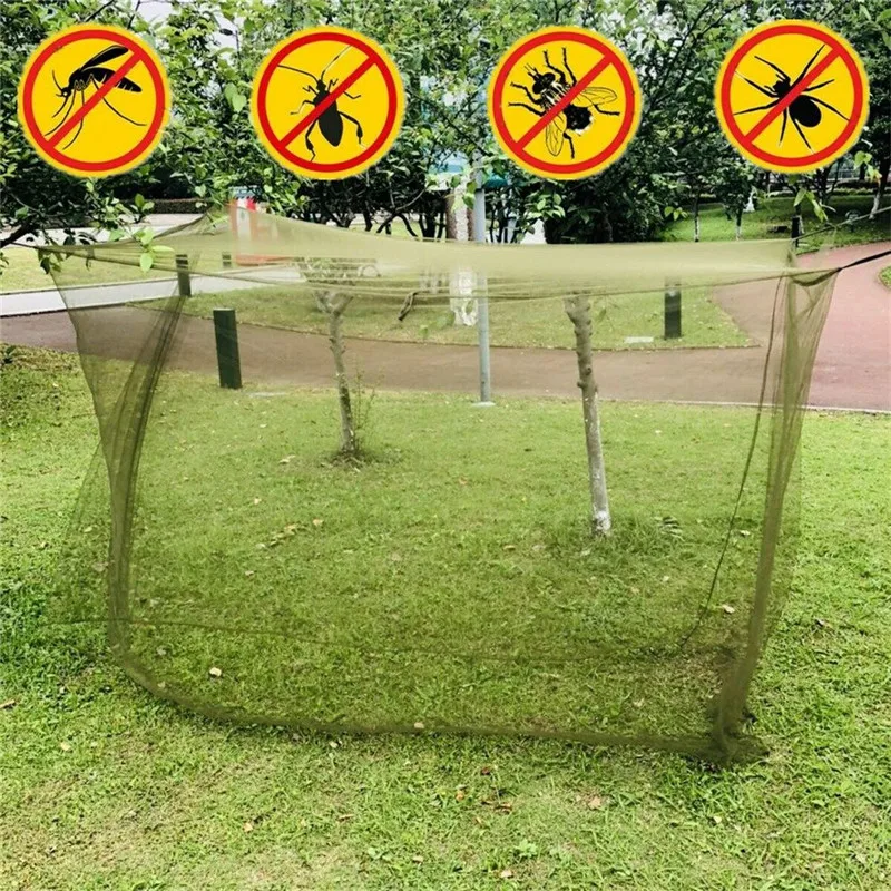 Lightweight Indoor Outdoor Camping Mosquito Netting Cover Foldable Travel Fishing Hiking Mesh Net Bed Compact | Спорт и развлечения