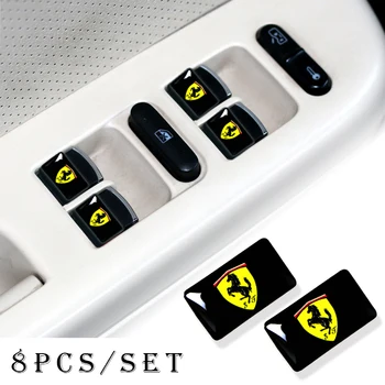 

8pcs 3D Epoxy decoration Car Sticker For Ferrari Portofino GTC4Lusso 488 F8 812 Car accessories interior styling