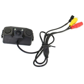 

12V Car Auto Reverse Backup Rear View Camera W/ 2 Parking Sensor Durable Parts