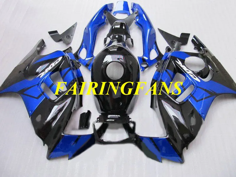 Мотоцикл обтекатель комплект для HONDA CBR600F3 97 98 CBR 600 F3 CBR 600F3 CBR600 1997 1998 черно-голубые Обтекатели Кузов+ подарки HM27